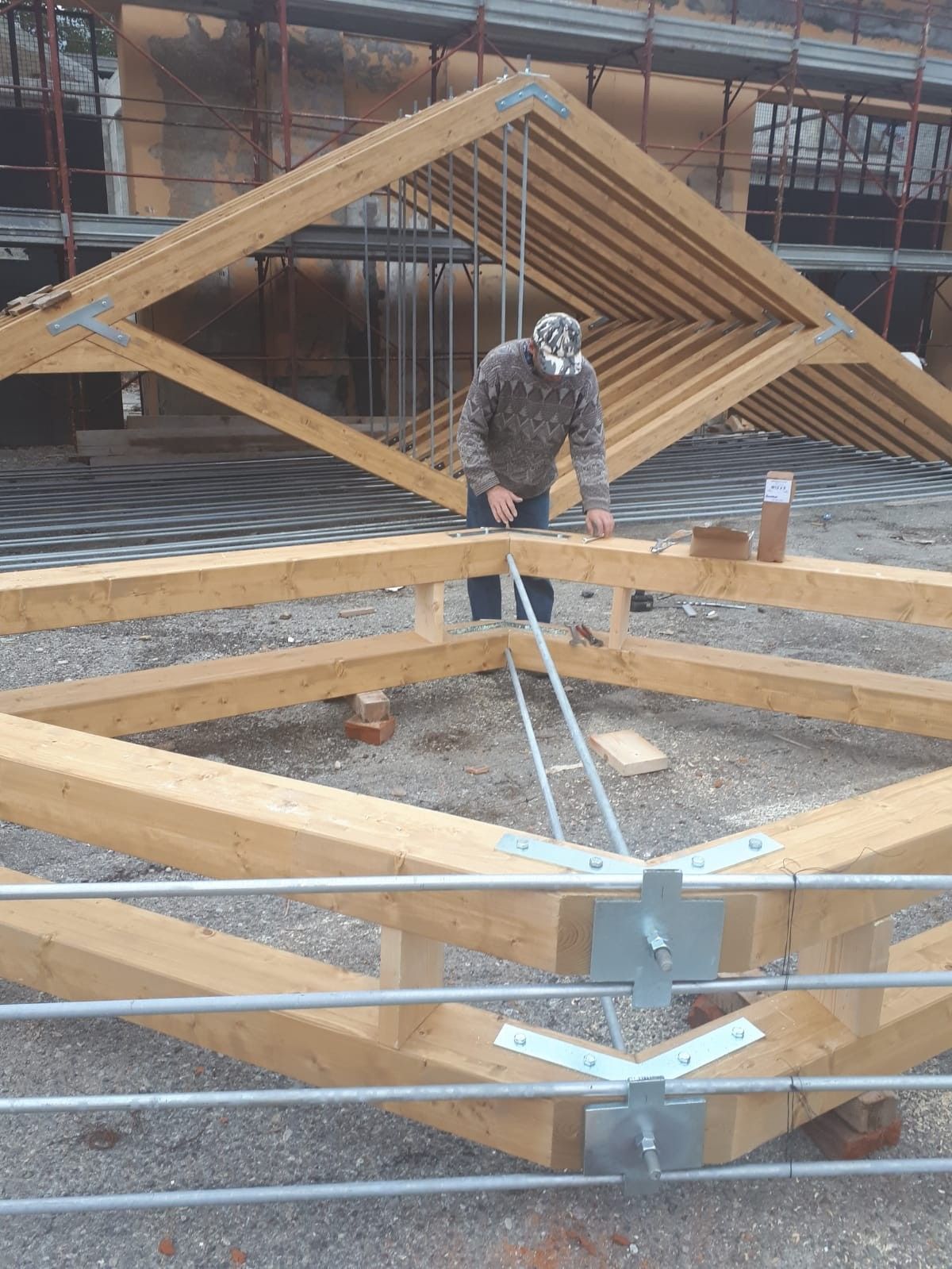 Sopraelevazioni in legno BCL Tetto il Legno Lamellare capannone Industriale MI