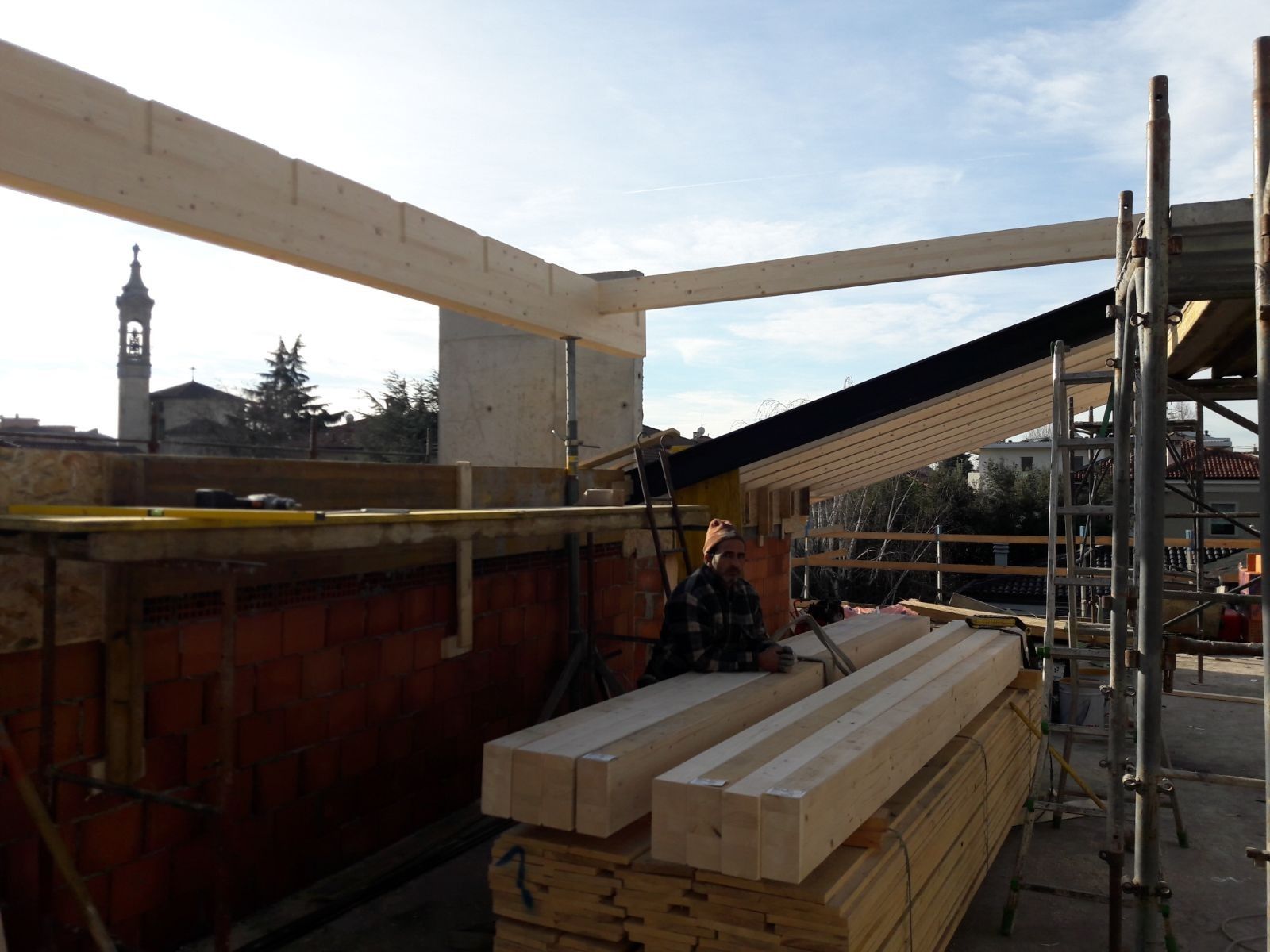 Sopraelevazioni in legno BCL Sopraelevazione a Telaio in Legno Lamellare cert FSC e PEFC  Bergamo