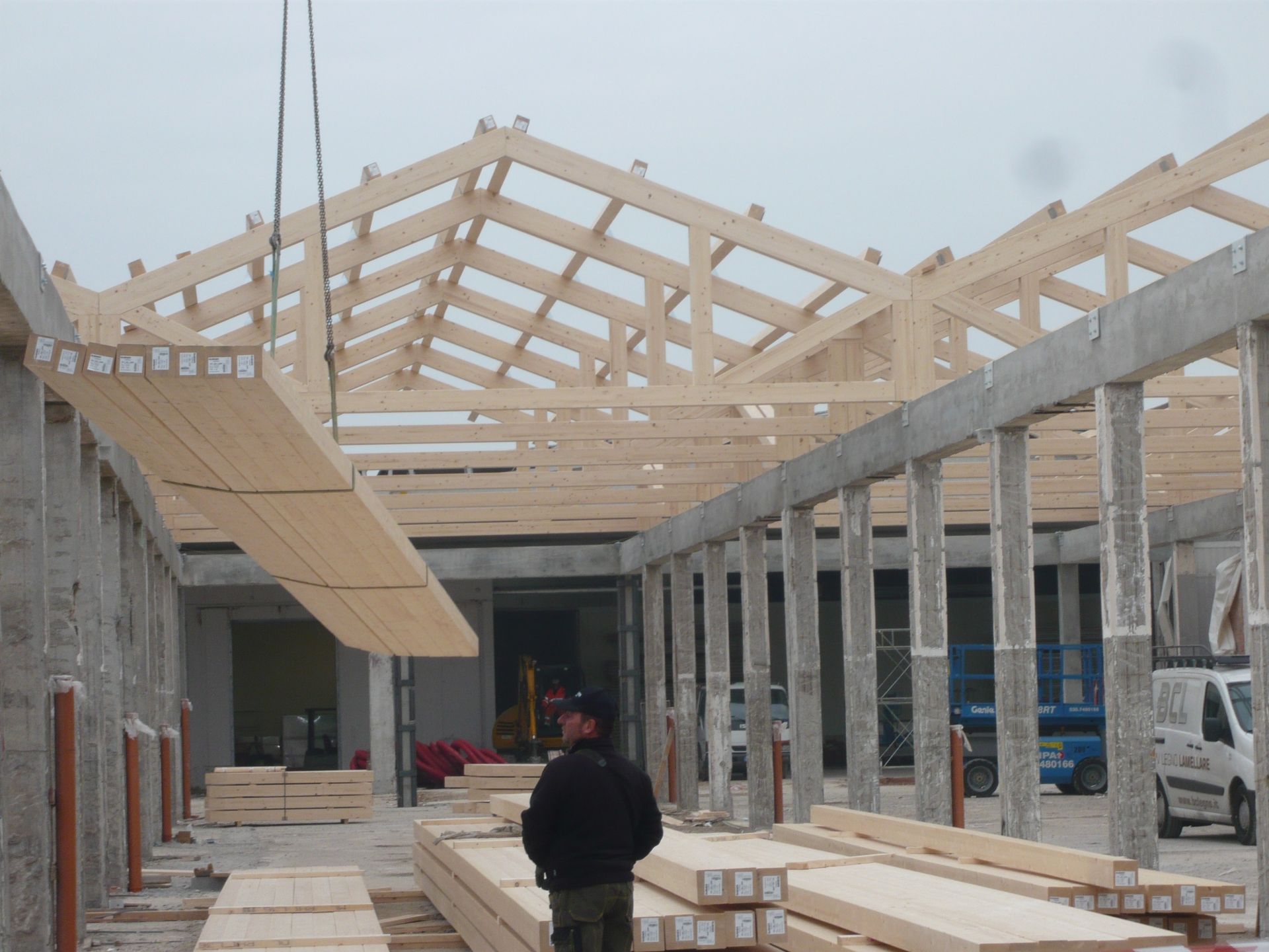 Tetti in Legno in legno BCL Struttura Industriale in Legno Lamellare 