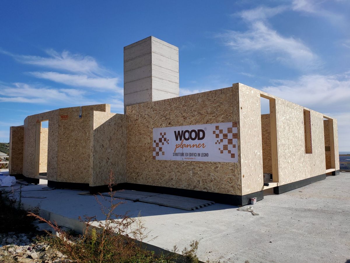 Case in legno Wood planner Villa vista mare