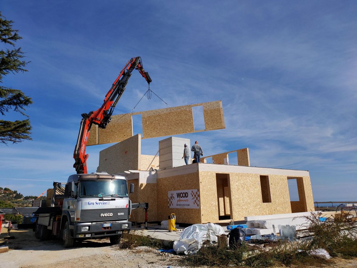 Case in legno Wood planner Villa vista mare