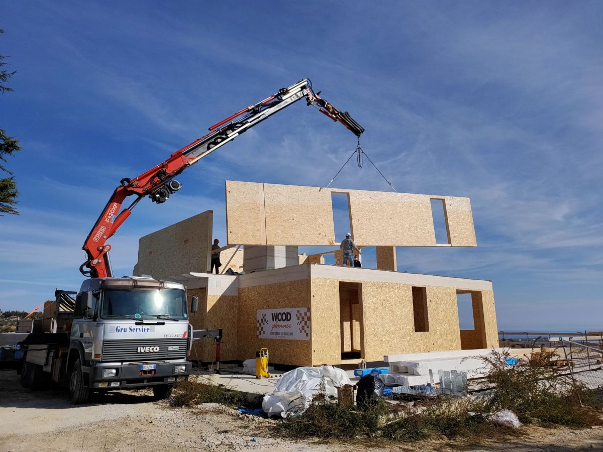 Case in legno Wood planner Villa vista mare