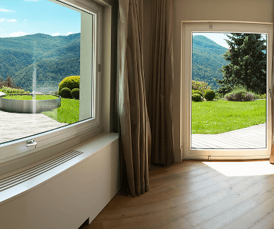 Interno di una casa in legno