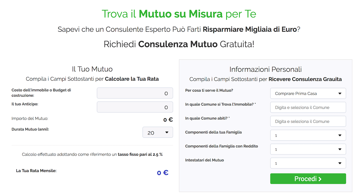 Consulenza Mutuo su Immobilgreen
