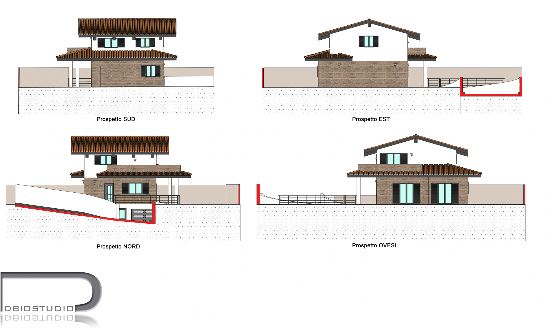 Progetto villa Piemonte realizzato da Lorenzo Imperiali DBIOSTUDIO, Assistenza tecnica a Torino