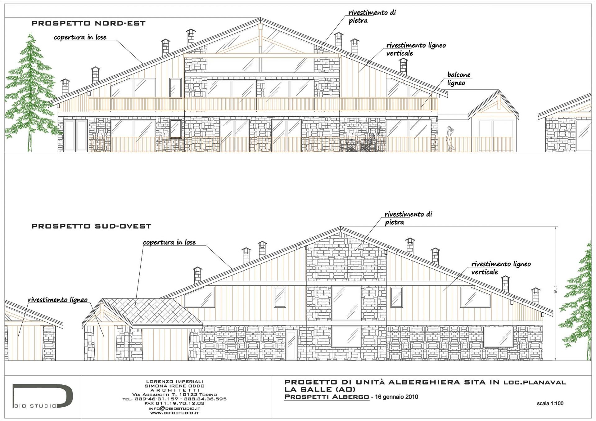 Progetto Albergo Montano realizzato da Lorenzo Imperiali DBIOSTUDIO, Assistenza tecnica a Torino