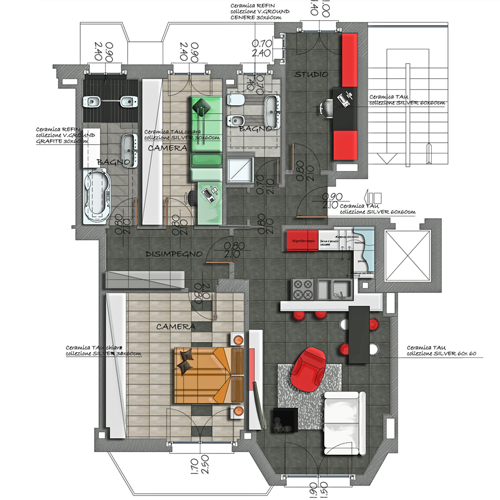 Appartamento privato a Busto Arsizio realizzato da Studio di Architettura Paolo Bertolotti, Progettazione architettonica a Busto Arsizio