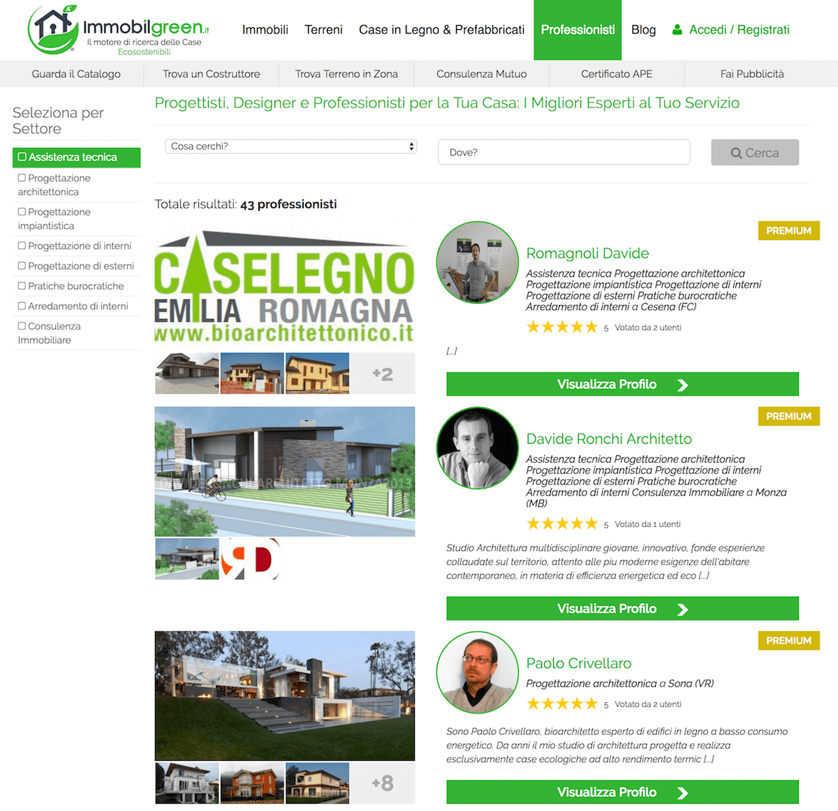 Progettista di Case in Legno su Immobilgreen